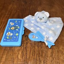 Kit de escova de pente cobertor de segurança estrelas brancas amorosas urso azul passos suaves B comprar usado  Enviando para Brazil