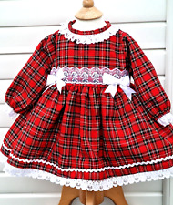 DREAM 0-8 Años BEBÉ NIÑA Rojo Blanco Tartán Navidad Vestido Forrado Tradicional segunda mano  Embacar hacia Mexico