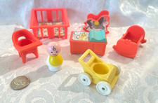 Vintage Fisher Price Little People Play Family POKÓJ DZIECIĘCY Domek dla lalek Zestaw #761 na sprzedaż  Wysyłka do Poland