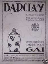 Advertisement barclay burns d'occasion  Expédié en Belgium