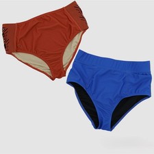 Pacote Nani Biquíni Parte Inferior XS Azul Laranja Cintura Alta Modesto Maiô Cruzeiro, usado comprar usado  Enviando para Brazil