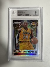 Kobe Bryant 2014-15 Panini Prizm Basketball Fireworks Silver Prizm BGS 9 Card, usado comprar usado  Enviando para Brazil