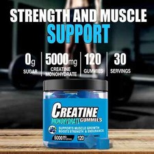 Gomas de creatina 5000mg - 120 gomas - sabor mirtilo, usado comprar usado  Enviando para Brazil