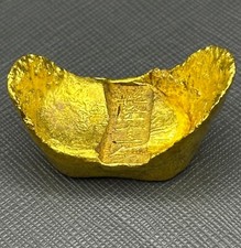 Usado, Barra de barras de ouro rara antiga porcelana tibetana com marcas orientais comprar usado  Enviando para Brazil