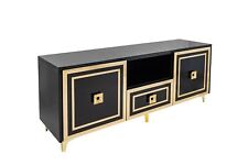 Komoda RTV GLAMOUR Czarny Połysk MDF 1540x620x400, używany na sprzedaż  PL