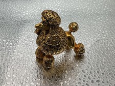 Usado, MINI ESTATUETA DE POODLE FRANCÊS VINTAGE BANHADA A OURO BRONZE EM PÉ - PERFEITO ESTADO! comprar usado  Enviando para Brazil