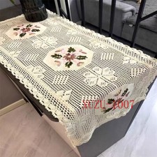 Cachecol vintage bordado à mão de crochê renda corredor de mesa guardanapo 15 x 35  comprar usado  Enviando para Brazil