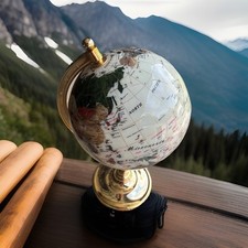 Gemstone inlay globe for sale  Salinas