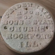 Antiga placa de extremidade de ferro fundido J. McDermaid barril de madeira manteiga churn muito grande, usado comprar usado  Enviando para Brazil