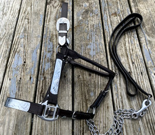 Black leather western for sale  Newport