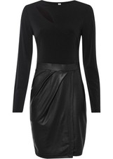 Lederimitat kleid jersey gebraucht kaufen  Deutschland