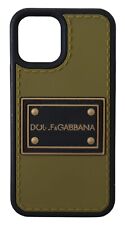 Capa telefone Dolce & Gabbana preta verde logotipo DG impressão iPhone 12 - 12PRO RRP $180 comprar usado  Enviando para Brazil