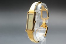 [Exc+5] Nova Bateria Vintage GUCCI 1500 Relógio Feminino Mostrador Dourado do Japão comprar usado  Enviando para Brazil