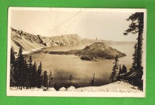 Cartão postal foto real vintage – Crater Lake, Oregon – Apresentando Wizard Island, usado comprar usado Cartão postal foto real vintage – Crater Lake, Oregon – Apresentando Wizard Island, usado comprar usado  Enviando para Brazil