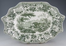 Antique pearlware green for sale  LEICESTER
