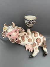 Ceramic cow tealight for sale  Milton