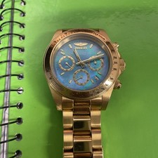 Invicta Gold Tone Blue Face comprar usado  Enviando para Brazil