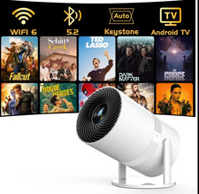 Mini Projetor Panseba Smart 4K, WiFi6, BT5.2, Auto Keystone, Android TV comprar usado  Enviando para Brazil