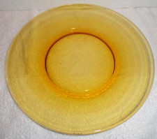 PRATO DE SALADA VINTAGE ÂMBAR TRANSPARENTE França vidro temperado 7 3/8 polegadas de diâmetro comprar usado  Enviando para Brazil