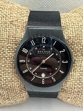 Relógio de pulso masculino Skagen 233XLTMB preto malha titânio mostrador analógico quartzo AEA228 comprar usado  Enviando para Brazil