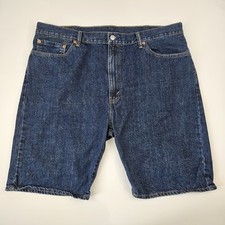 Shorts jeans Levi's 505 masculino 42 shorts reto ajuste regular lavagem escura rígido comprar usado  Enviando para Brazil