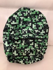 Mochila escolar Minecraft Creeper 17" nova bolsa de livro impressa OOP + bolsa com zíper verde comprar usado  Enviando para Brazil