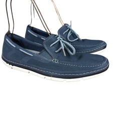Mocassim masculino Clarks Step Maro Wave Boat Shoes Cloudsteppers azul conforto tamanho 8.5, usado comprar usado  Enviando para Brazil