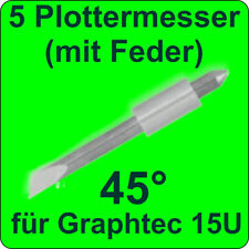 5x Plottermesser 45° Offset 0,45mm für Graphtec Schneideplotter Schneidemesser, usado comprar usado  Enviando para Brazil