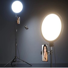 Usado, Anel de luz 10,5" com suporte para tripé 69" e kit de suporte para telefone, zoom em tela cheia Li comprar usado  Enviando para Brazil