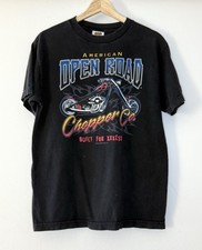 Vintage American Open Road Chopper Co. Camiseta TAMANHO M motociclista preta EUA motocicleta comprar usado  Enviando para Brazil