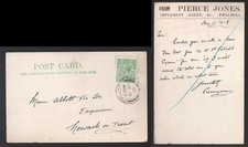 1918 KGV PWLLHELI Pierce Jones Implement Agents. Cartão postal 1/2D comprar usado  Enviando para Brazil