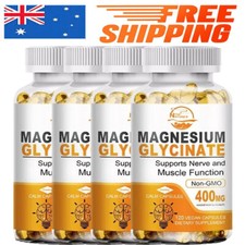 Cápsula de glicinato de magnésio 400mg suporte muscular sono alívio estresse ansiedade comprar usado  Enviando para Brazil
