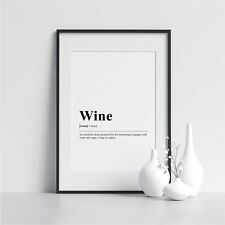Dicionário engraçado de vinho definição estampa Scandi decoração para casa comprar usado  Enviando para Brazil
