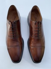 Santoni brown patina usato  Spedire a Italy