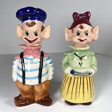Conjunto de estatuetas de cerâmica vintage de vinagre a óleo homem mulher chef casal antigo 6” par, usado comprar usado  Enviando para Brazil