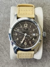 Relógio automático masculino Hamilton cáqui campo automático marrom 42 mm pulseira Barton comprar usado  Enviando para Brazil