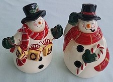 Grande conjunto de shaker de sal e pimenta boneco de neve Natal. CIC. Mesa de férias.  comprar usado  Enviando para Brazil