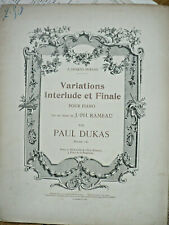 Paul dukas variations d'occasion  Capendu