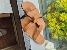 Brown leather sandals for sale  SANDHURST
