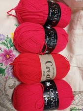 Red acrylic yarn for sale  MERTHYR TYDFIL