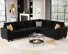 Velvet shaped sectional for sale  La Porte