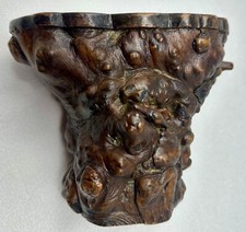 Vaso de madeira antigo estudioso chinês burl dinastia Qing comprar usado  Enviando para Brazil