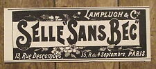 Antique advertising saddle d'occasion  Expédié en Belgium