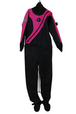 Usado, Terno de mergulho feminino Diving Unlimited com zíper transversal preto neon rosa tamanho médio comprar usado  Enviando para Brazil