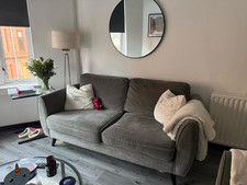 Seater sofas grey for sale  GLASGOW