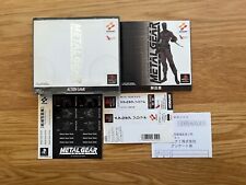 Metal Gear Solid JPN PS1 Sony PlayStation PSX adesivos completos Spine & Reg Card, usado comprar usado  Enviando para Brazil