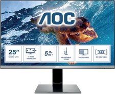 Monitor sem moldura 25 polegadas QHD 1440p HDMI 2K AOC Q2577PWQ IPS LED DP VGA DVI IVA comprar usado  Enviando para Brazil