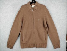 Suéter masculino Timberland médio M marrom zíper completo 100% lã de cordeiro manga longa comprar usado  Enviando para Brazil