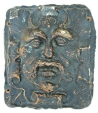 1890 era French Plaster gothic pagan  GREEN MAN Wall Hanging  Faux Wood Finish. comprar usado  Enviando para Brazil