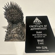 Moeda de barra espartana ouro estátua prata 999 trono de ferro limitado 5,4 oz derramada à mão comprar usado  Enviando para Brazil